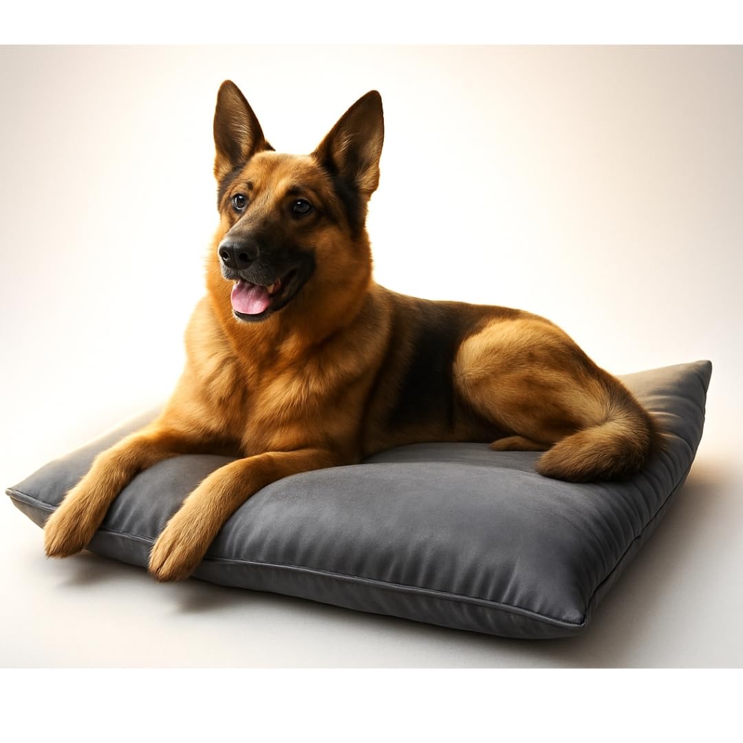 GM Coussin pour Chien et Chat - Lit Doux pour Chien déhoussable et Lavable - Hydrofuge, Anti-Taches, Antidérapant - Grand - L - 90x105 cm