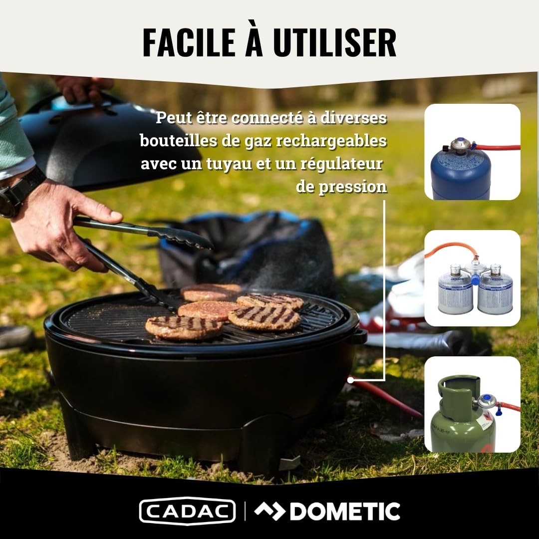 Cadac Citi Chef 40 30mBar - Plastique - Acier - Gril à gaz - Noir - Gril à gaz