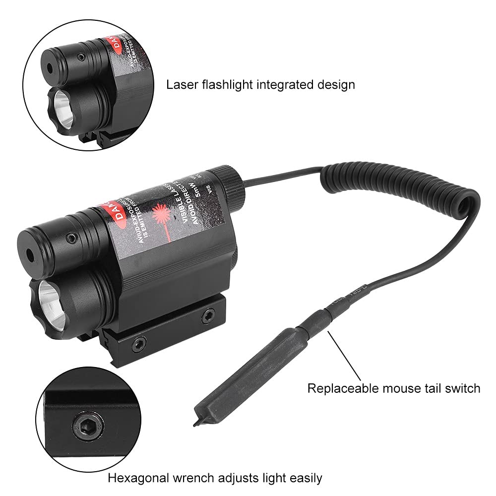 ACEXIER Tactical Weapon Gun Light Torcia a LED Green/Red DOT Mirino Laser con Interruttore remoto Airsoft Pistol Gun Light per 11/20mm Rail
