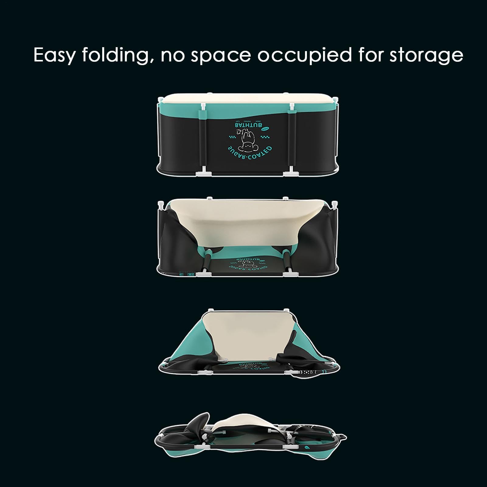 Bañera Portátil para Adultos - Depósito Reforzado de Gran Capacidad | 115x60x50 cm Tina de Inmersión | para Exterior Patio Jardín Hogar Camping Verano Lavado