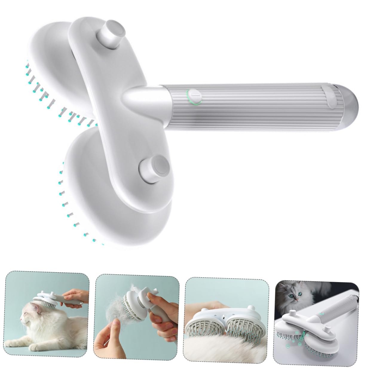 CIYODO Pet Cat Hair Cleaner Portable Pet Comb Brush Abs Material Easy to Remove Tangles Long and Short Hair Removal