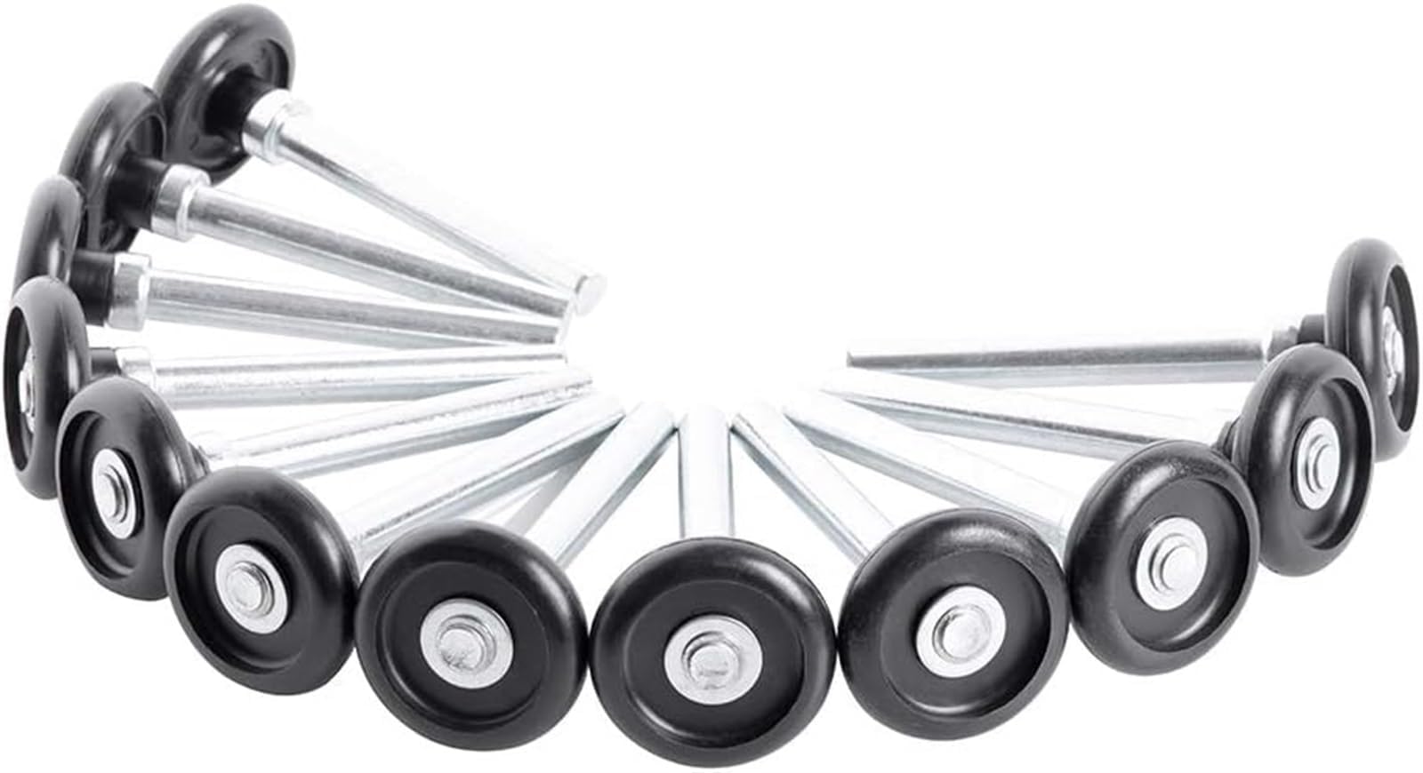 THE WHITE SHOP Quiet Garage Door Rollers Nylon Door Wheels Replacement Garage Roller, White 2in 13 Ball Bearing 4in Stem (Color : BLACK)
