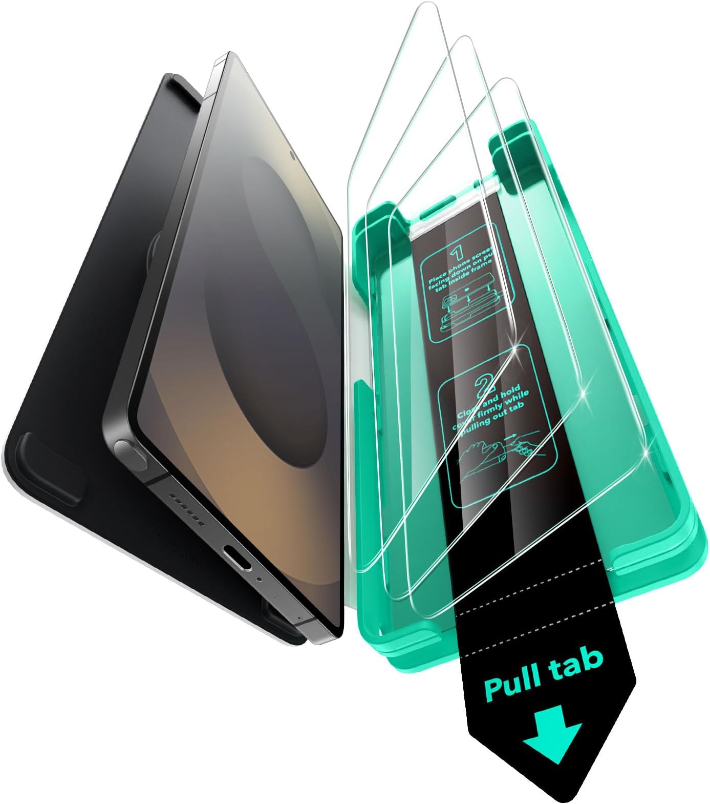 ESR 3 Pack for Samsung Galaxy S25 Ultra Screen Protector, 9H+ Hardness HD Tempered Glass with Easy Installation, Auto Dust-Elimination Tool for Galaxy S25 Ultra [6.9”], Case Friendly | 9H+ Hardness, HD Tempered Glass, Easy Installation, [6.9"], Case Friendly