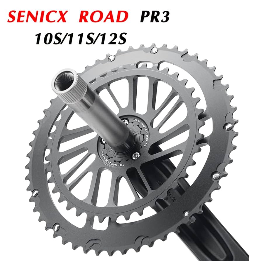 Senicx PR1 軽量クランクセット SENICX PR1 Road Bike Crankset 170mm Length Bicycle DUB Crank
