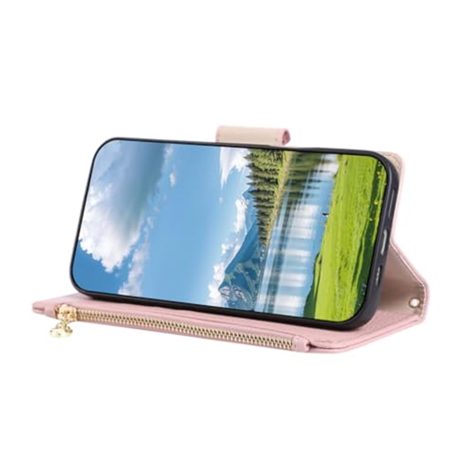 Generico Etui na iPhone 17 Pro Max/17 Pro/17 Air/17, etui na zamek błyskawiczny Shell ze smyczą do noszenia etui (zielony, 17 Air)