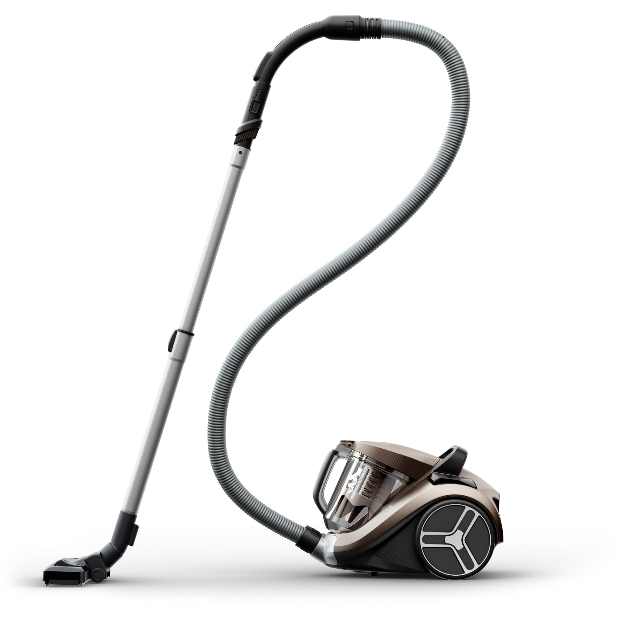 Rowenta RO4B30 Compact Power XXL, aspirapolvere senza sacchetto, cromato, 900 W, 2,5 litri, 69 decibel