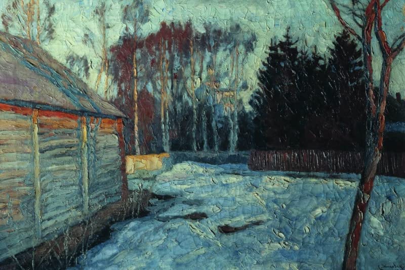 Toile Stanislav Zhukovsky Soirée de printemps affiche d'art aux finitions muséales 58x90