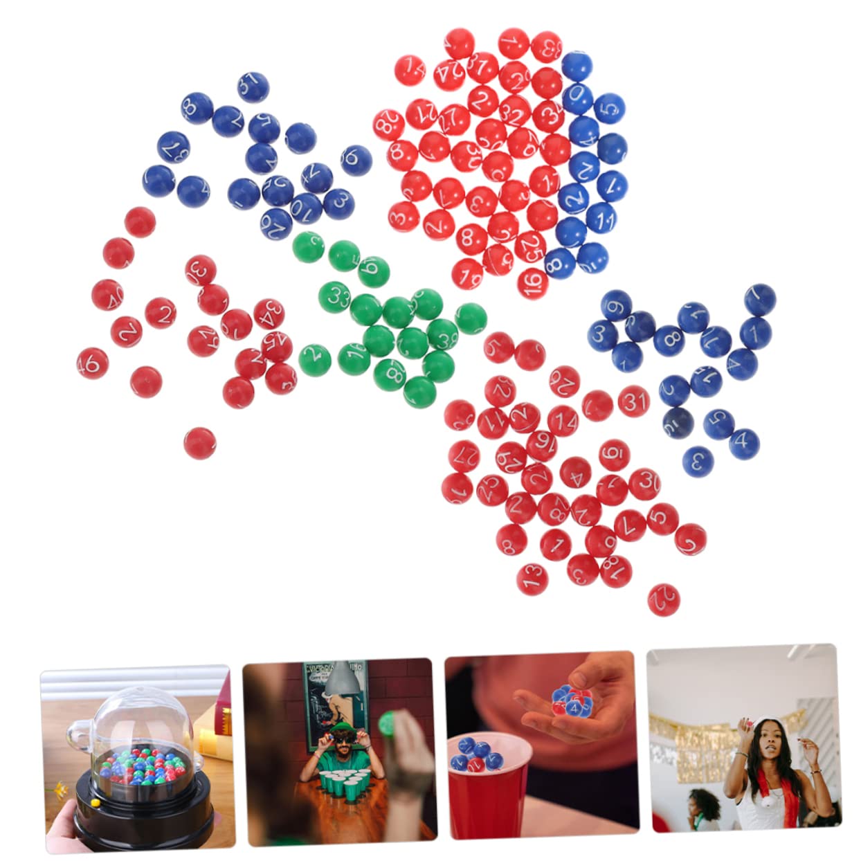 Gogogmee 3 Packs Raffle Game Balls Sphere Party Props for Games Lightweight Compact Design for