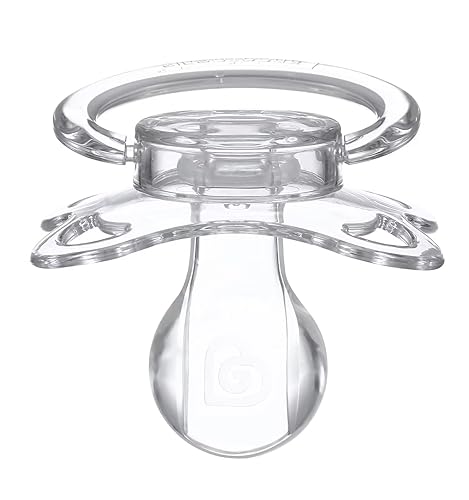 Miniatura 6 de Landofgenie Chupetes grandes del tamaño adulto del escudo fijado del chupete del diseño transparente de la forma de