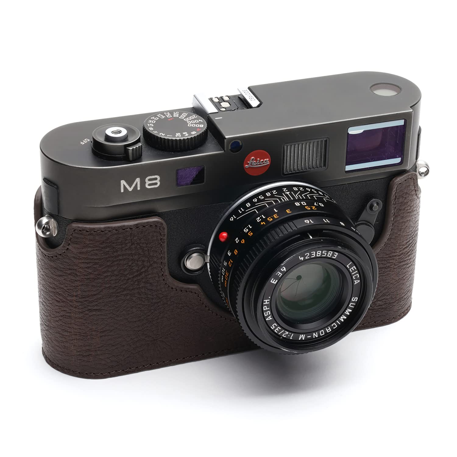 TP Handmade Genuine Real Leather Half Camera Case Bag Cover for Leica M8 M9 M9P M-E M Monochrome (Co