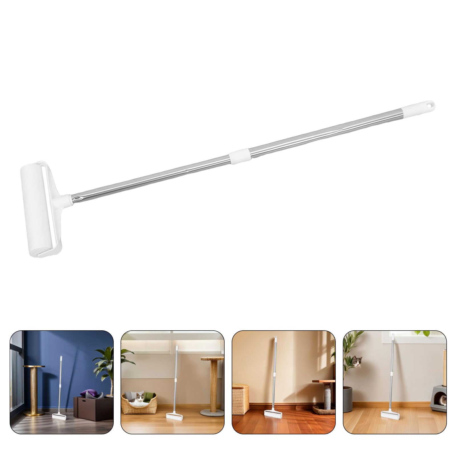 VICASKY Rullo Levapelucchi per Peli di Animali Manico Lungo Estensibile, Set 2 Pezzi Riutilizzabile per Tappeti, Mobili e Vestiti, Rullo Antipelucchi Portatile per Viaggi e Pulizia