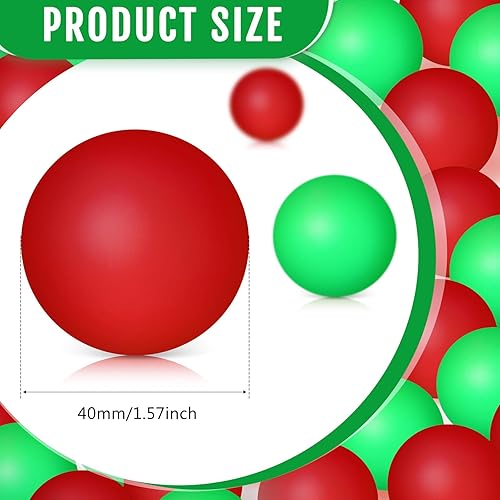 Vista 72 de Hanaive Paquete de 100 pelotas de tenis de mesa multicolor de 1.575 pulgadas, bolas de plástico lavables a granel, juego pequeño