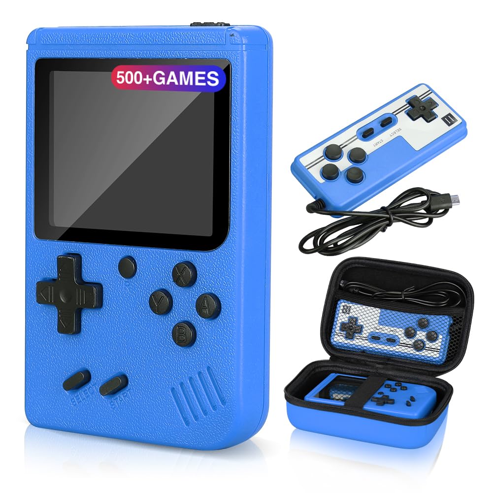 Handheld Game Console, 3.0 Inch Screen, Retro Mini Games Console 500+ Classic FC Games, Support Up to 2 Players & TV Ideal Christmas or Birthday Gift