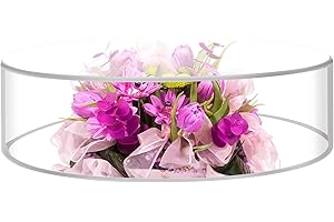 NOKI Clear Acrylic Cake Stand: 11 Inch Cylinder Hollow Risers for Display