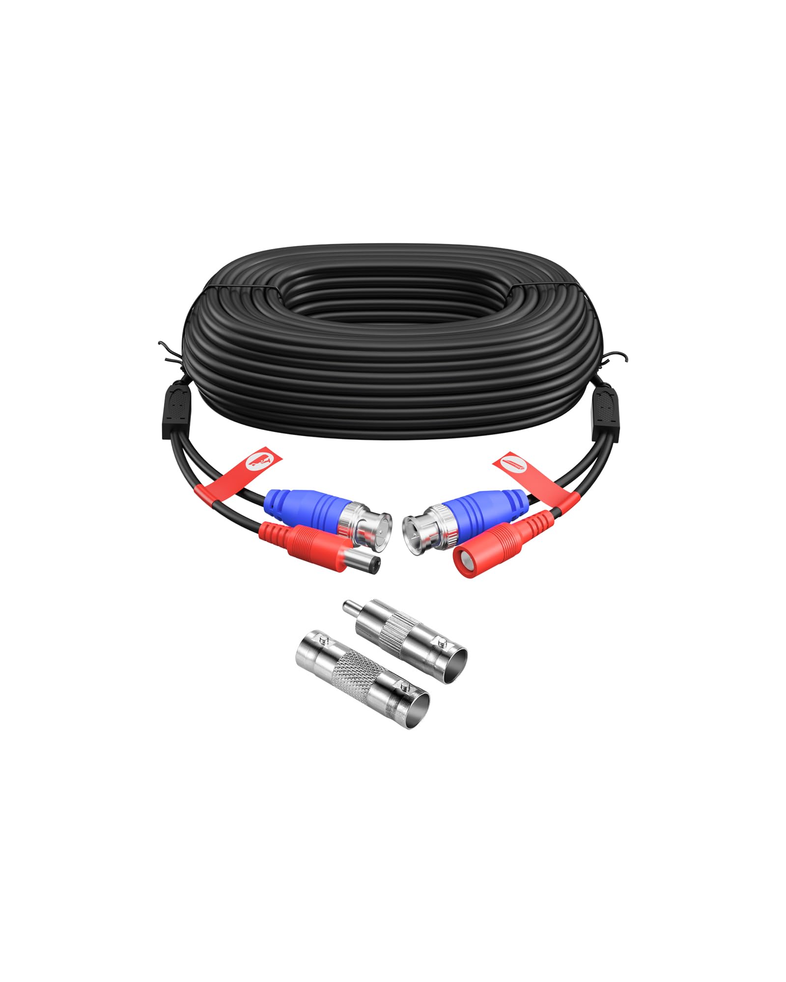 ZOSI Cable de BNC Video y Alimentación de 18,3 Metros para CCTV Kit de Cámara Seguridad Vigilancia DVR (1 Pack Negro)