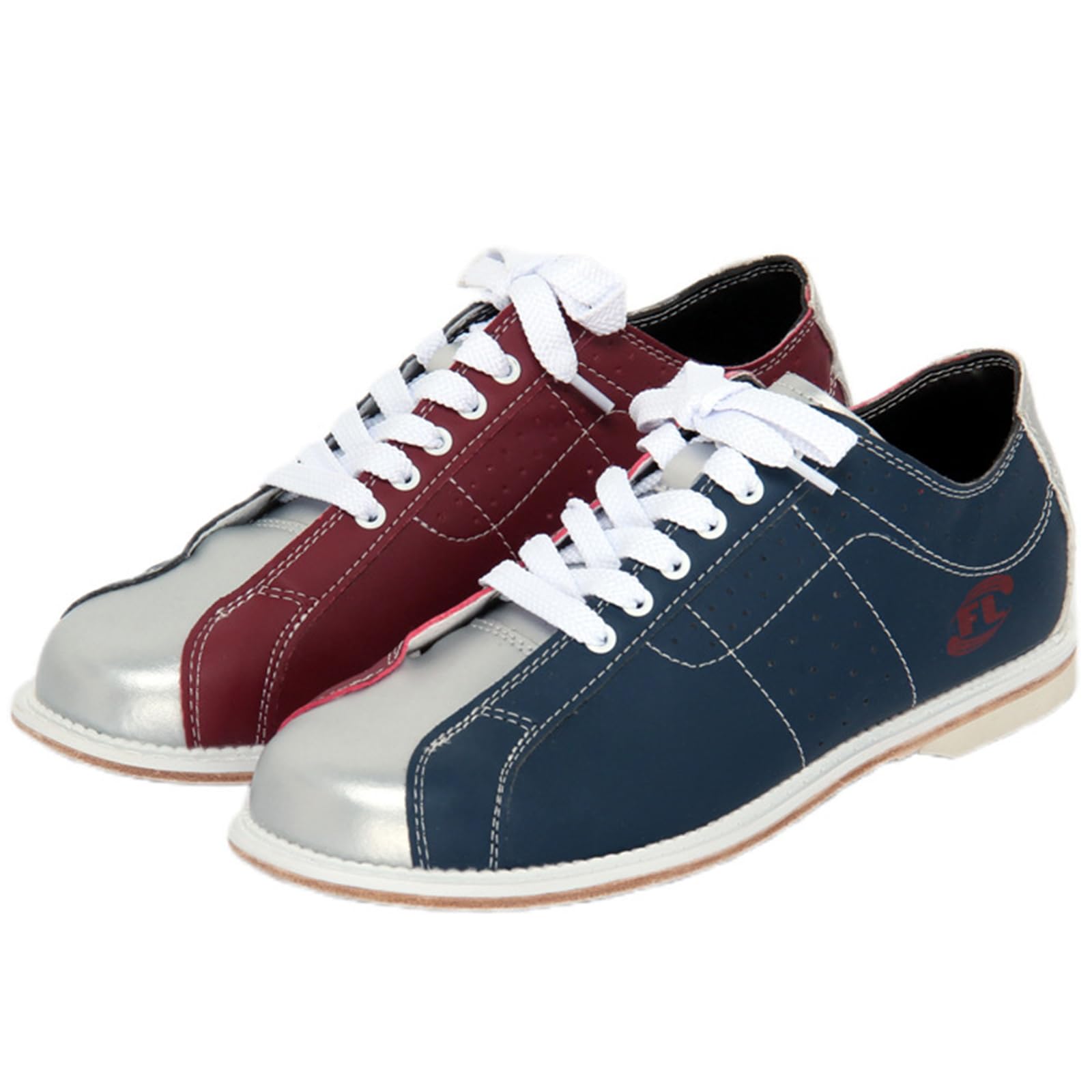 SDEQA Professionelle Bowlingschuhe für Herren, Leder-Bowls-Sneaker, sportlicher Stil, leicht, atmungsaktiv