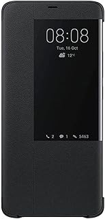 جراب جلد قابل للطي بتصميم محفظة لموبايل هواوي ميت 9 مضاد للصدمات والخدوش - اسود