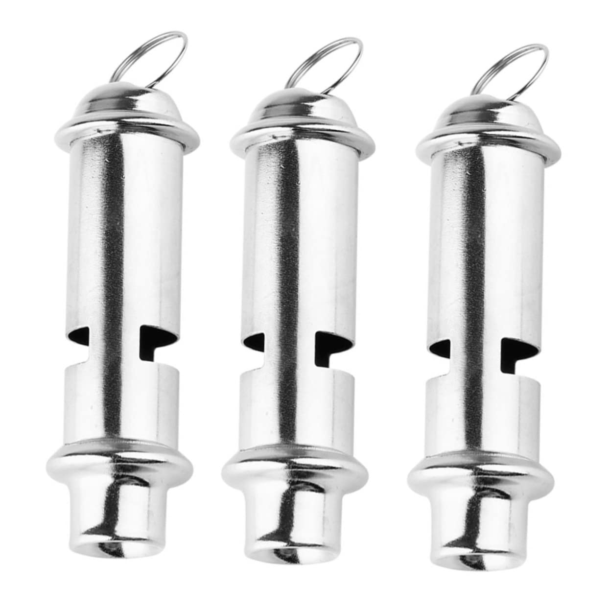 GANAZONO 1set Silver Survival Whistle Whistle Dog Portable Whistle Stainless Steel Stainless Steel Whistle 3pcs