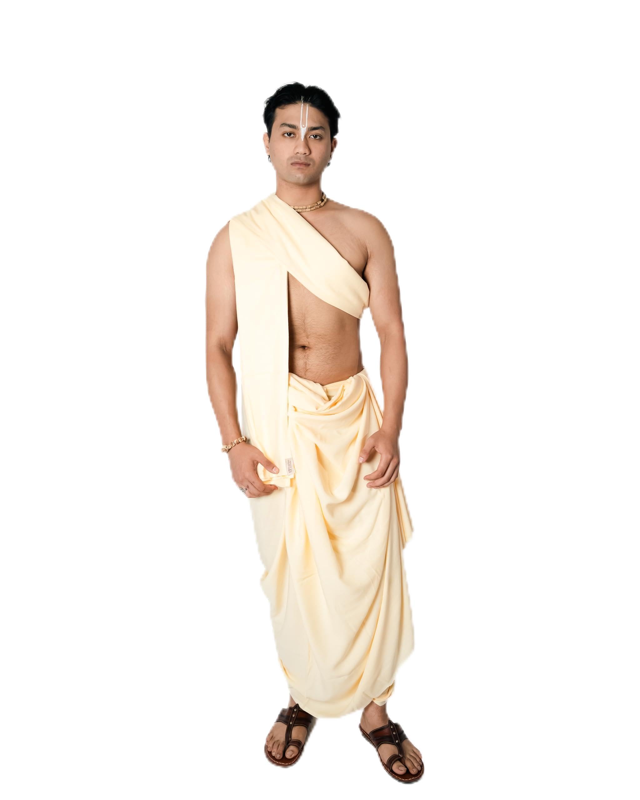 White Pure cottonBagalpuri rayon dhoti?dupatta set, crafted without borders Som Set is dedicated to that very sentiment Size S-image-23