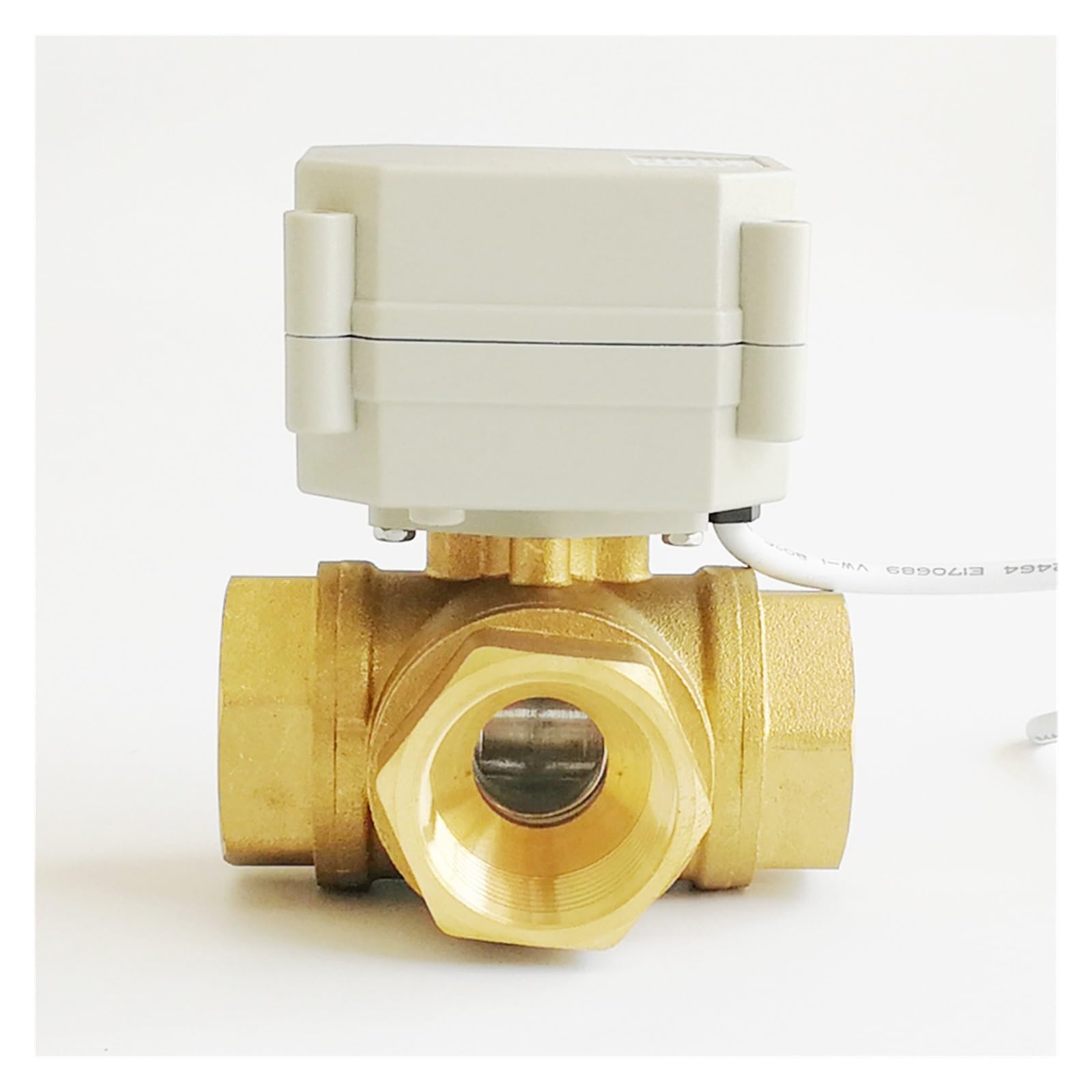 Zawór proporcjonalny 3/4'' 3-drogowy sygnał sterujący DC9-24V 0-5V 0-10V lub 4-20mA do modulacji wody, metalowe przekładnie Stopień ochrony IP67 Płyn przemysłowy(L,BSP_OUTPUT PWM_4-20MA)
