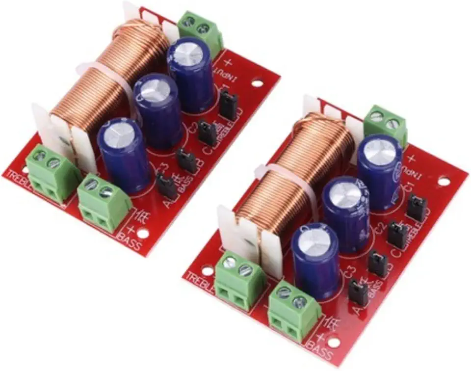 Placa de Cruzamento Alto-Falável Ajustável Canal Duplo 400W Áudio Universal para DIY 2 Peças