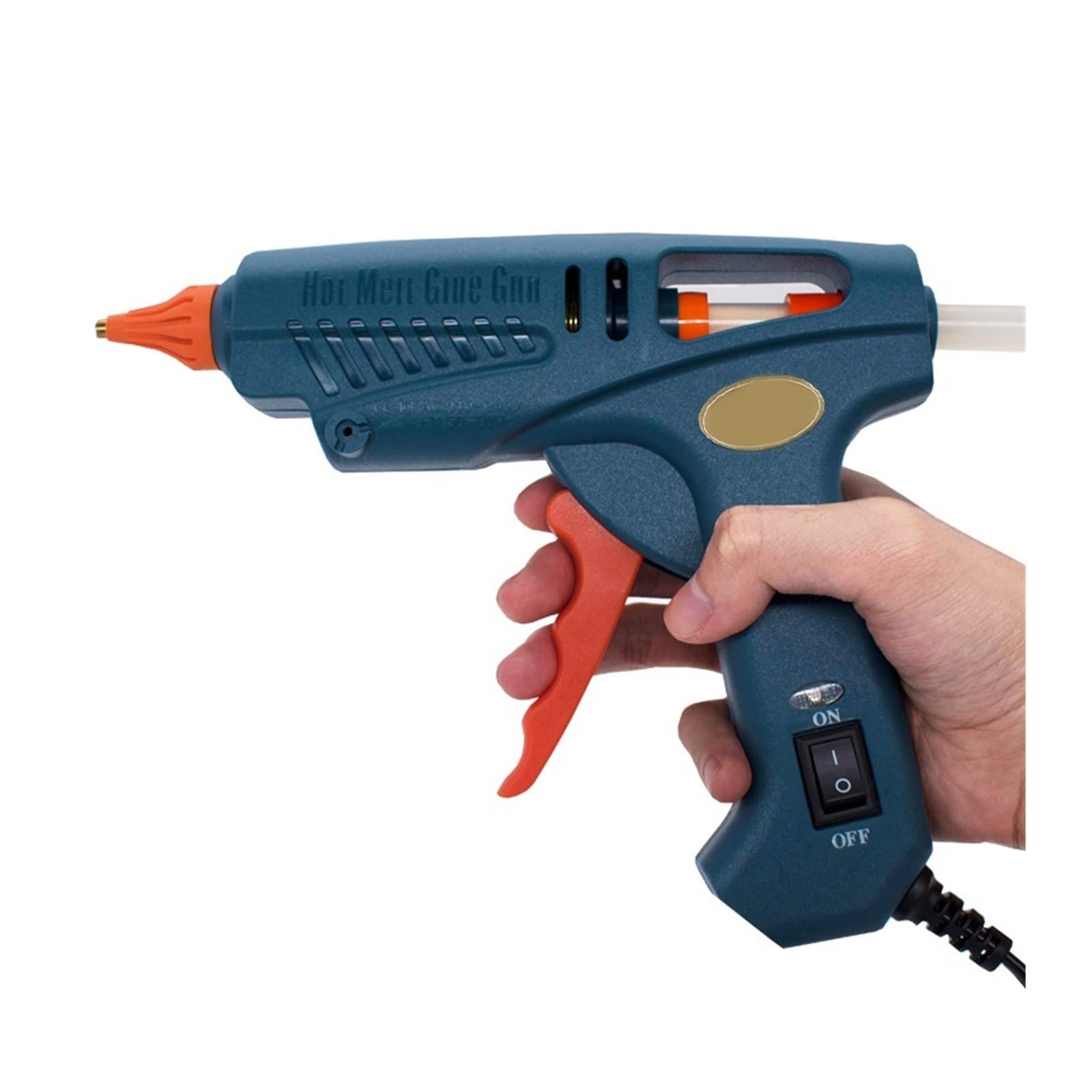 Pistolet Do Kleju Na GorąCo Pistolet Do Klejenia Torba Na Narzędzia Pistolet Do Klejenia Na Gorąco Miedziana Dysza Do 11mm Klej W Sztyfcie Domowe Rękodzieło DIY Klej Gorący Pistolet(Set D)
