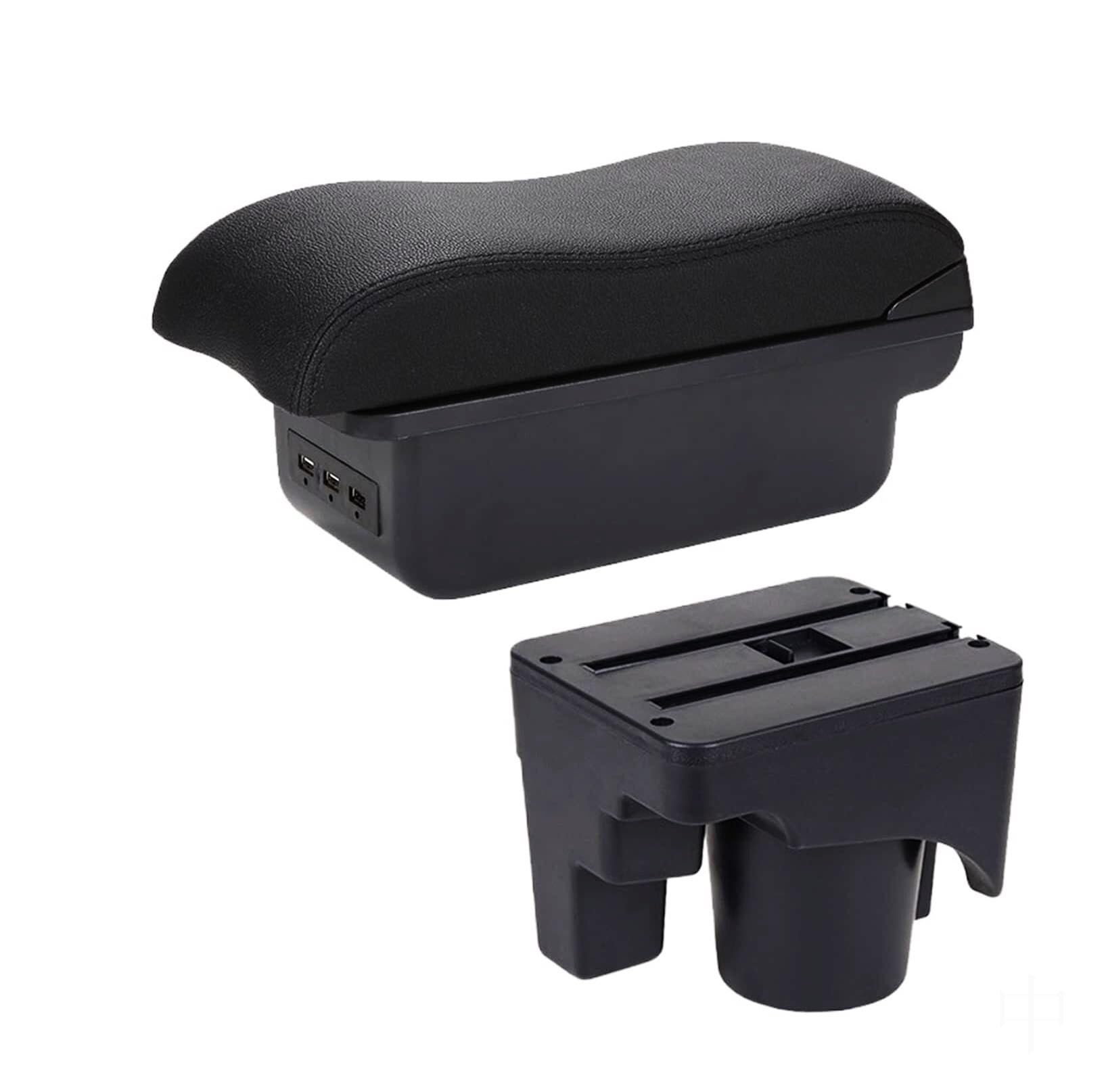 GTDTKGANAK Storage Box For Vw For Golf 5 For 6 For Mk5 For Mk6 For Jetta For Sagitar Car Armrest For Box Center Console Storage For(B2 3 Usb)