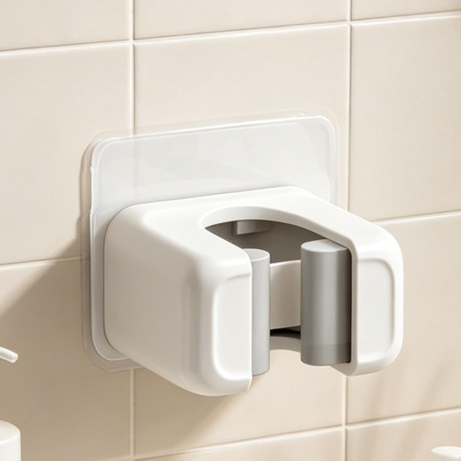 Soporte adhesivo para mopa - 2 piezas para ahorrar espacio, soporte de pared organizador para hogar, oficina, apartamento, RV, cocina, baño, garaje, laundry room, herramienta de almacenamiento