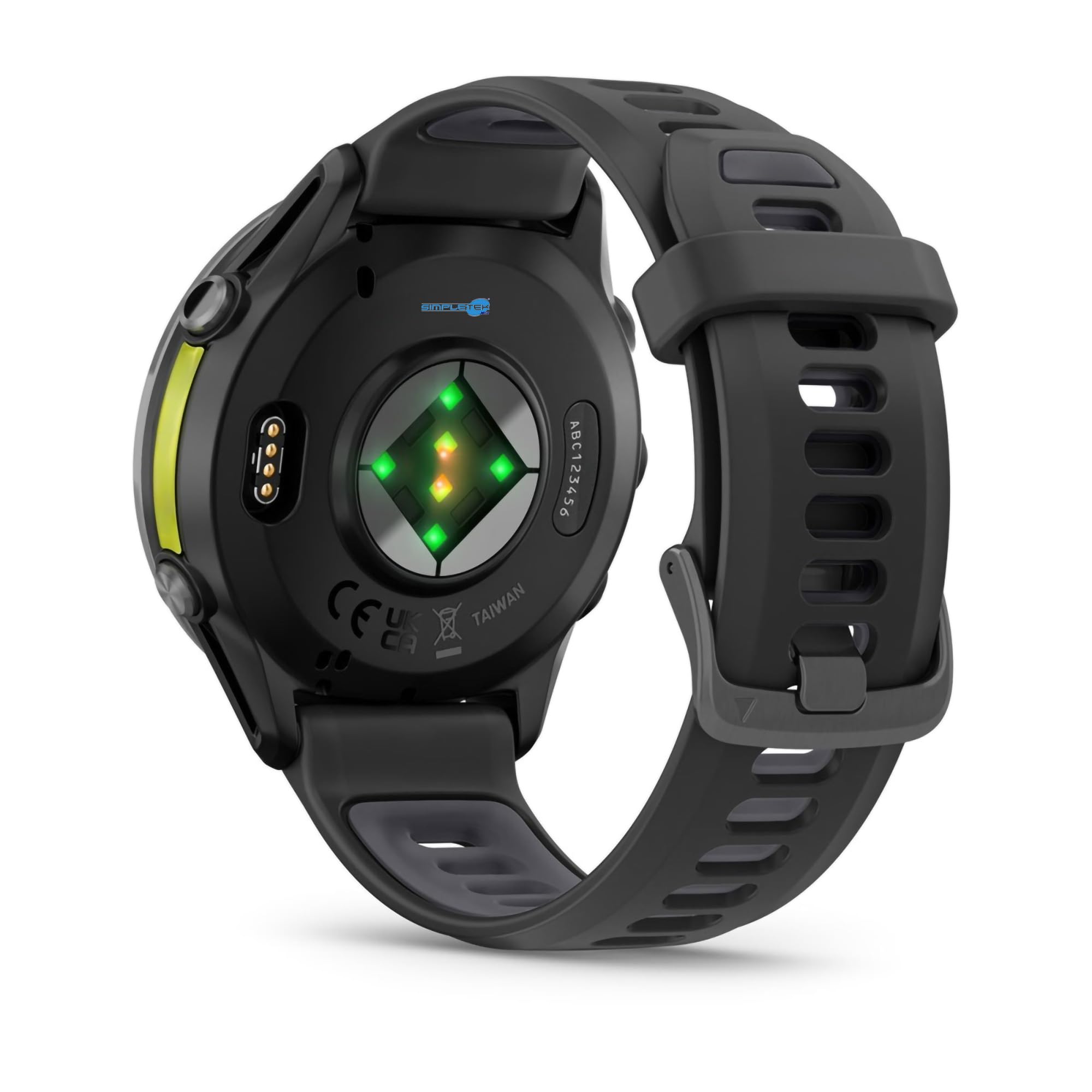 SIMPLETEK Smartwatch de course avec cartes, écran AMOLED 1,4, noir
