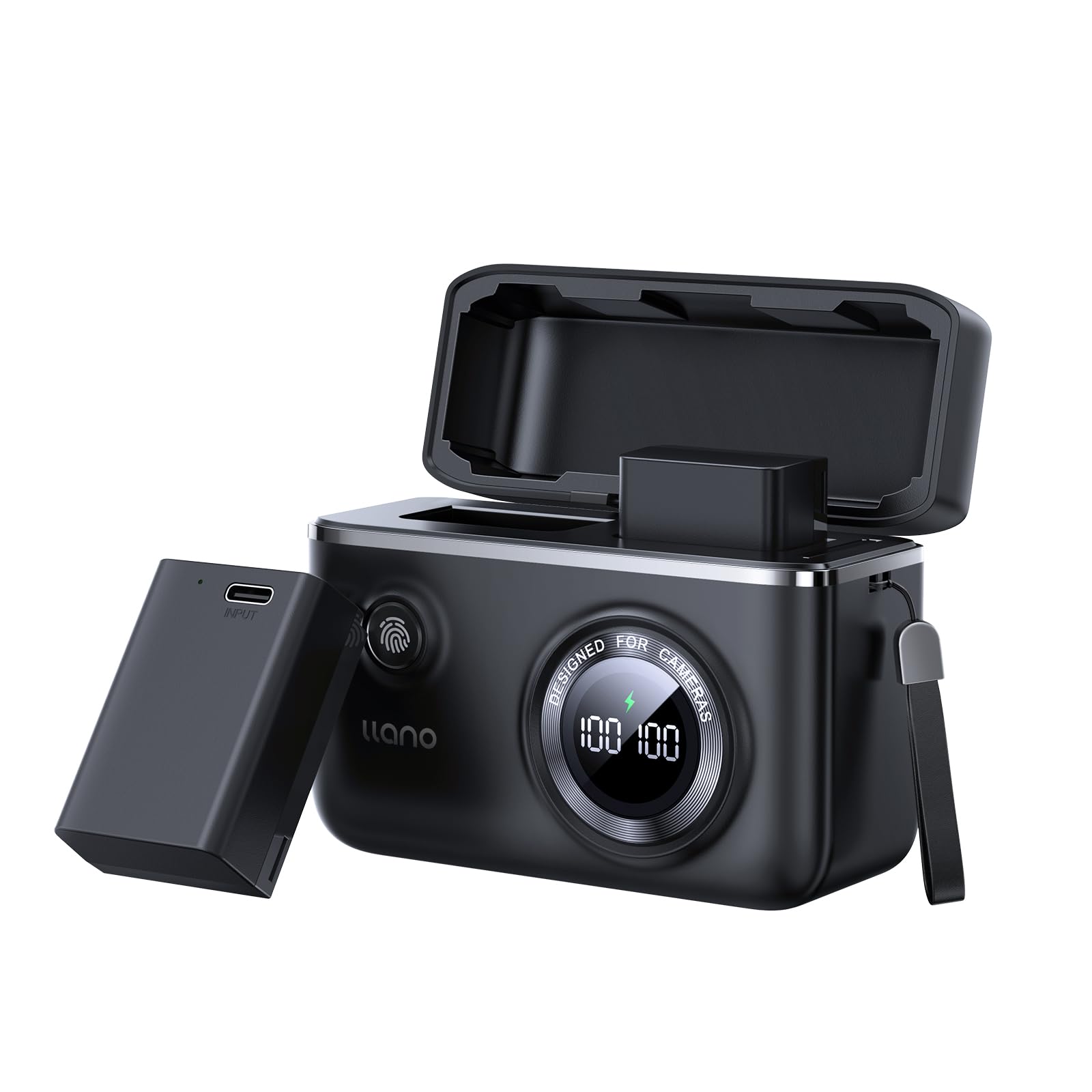 llano 2-Pack EN-EL25 EN-EL25a USB-C Batteries and 18W Fast Charger for Nikon Z50 II, Z50, Z30, Z fc Camera, 1350mAh High Capacity, SD Card Slot, Smart