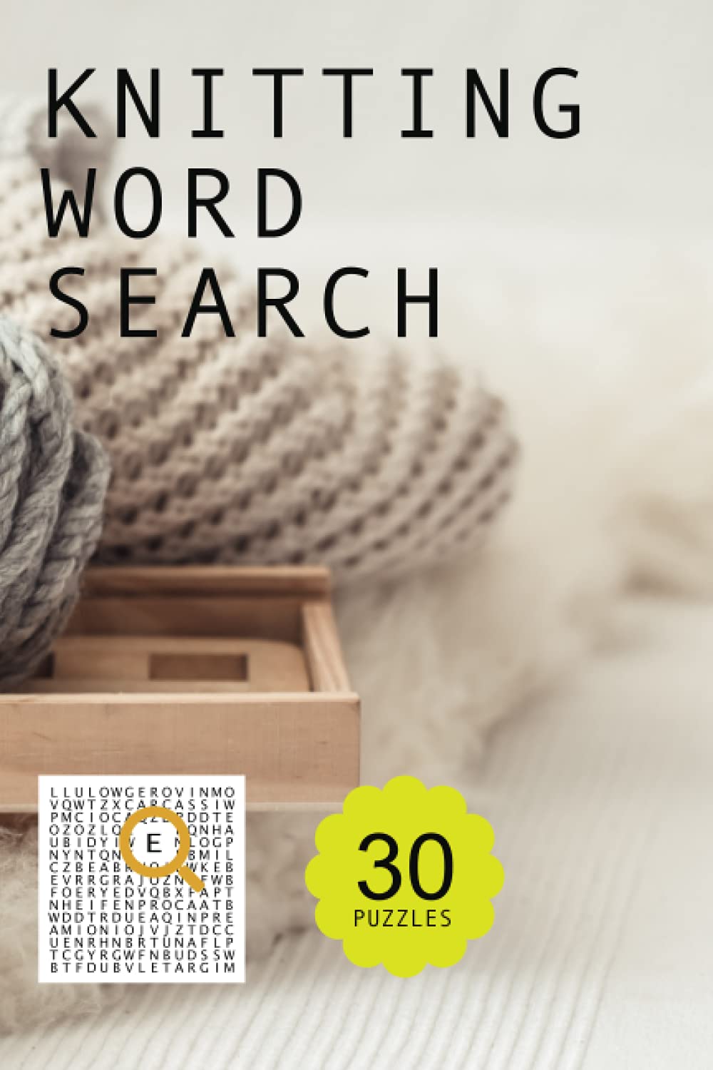 Knitting word search puzzle book