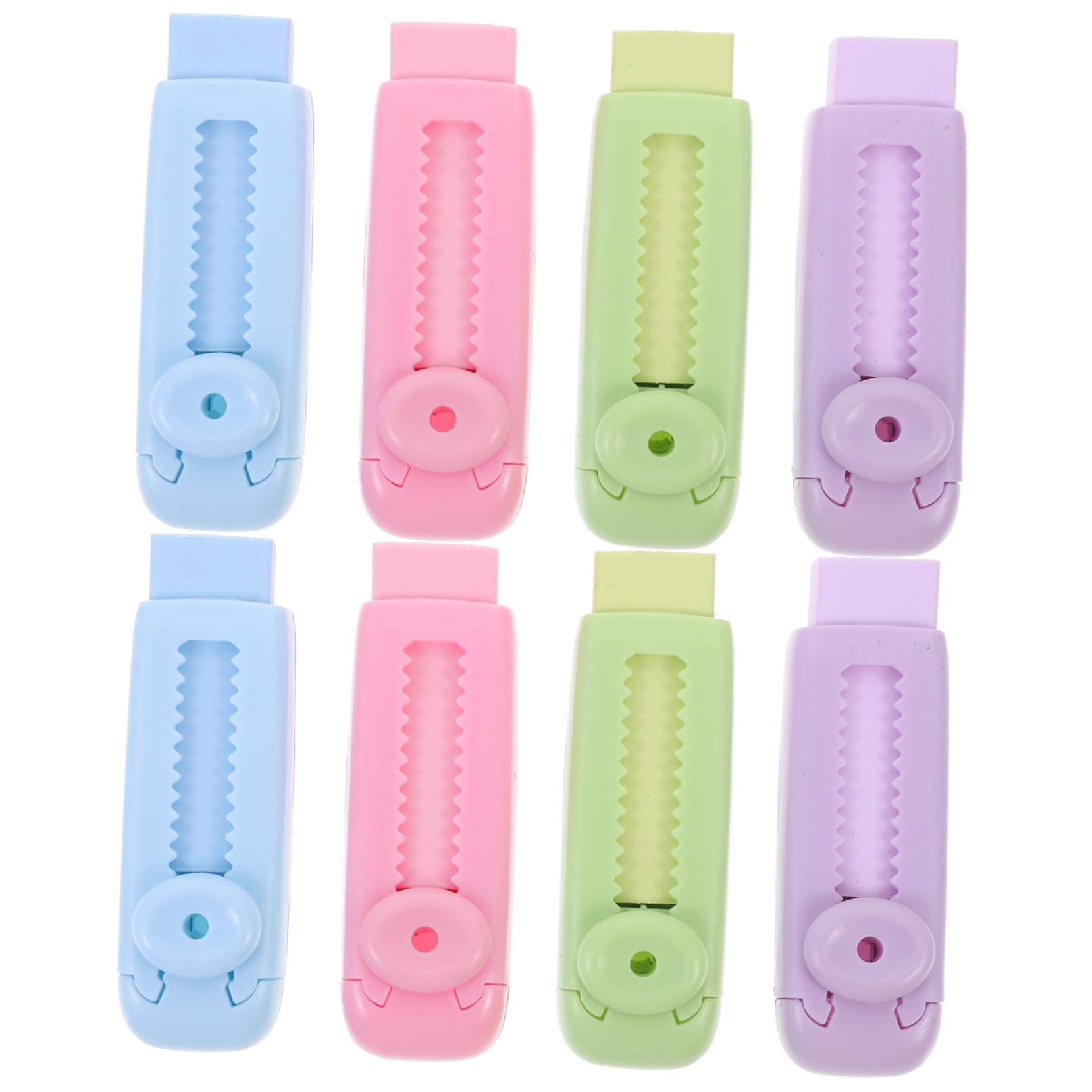 VILLCASE 5 Ensembles Gomme Télescopique Gomme À Effacer Marqueurs Stylos Gel Effaçables Essuyer Gomme Pétrie Gommes À Crayons Surligneurs Rétractable Petites Gommes D'école 8 Pièces X 5