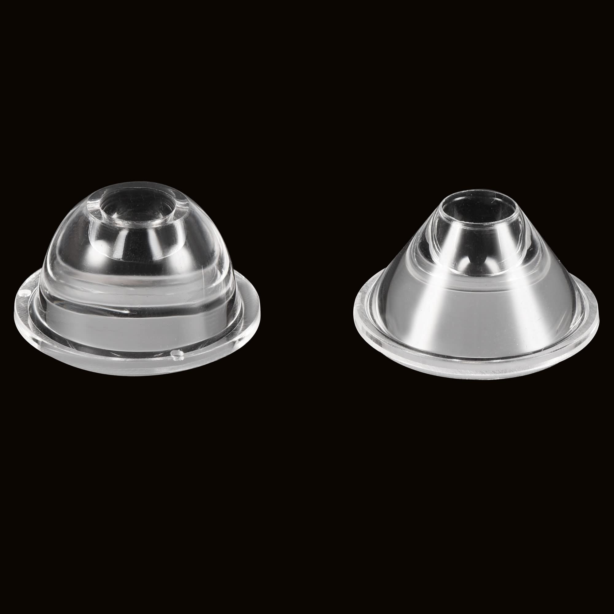 QUARKZMAN LED Obiettivo Ottico Vetro 25 Grado 5 Grado con Supporto per 1W 3W Alta Potenza LED Luce, Nero Bianco 20pz