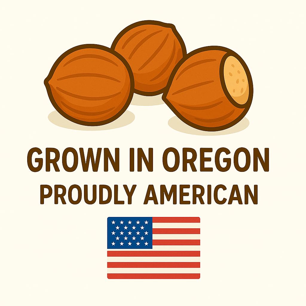 Crazy Nuts | Oregon Grown Large Raw Hazelnuts In Shell, 5lb | Whole Hazelnuts to Eat and for Wildlife, Avellanas Naturales