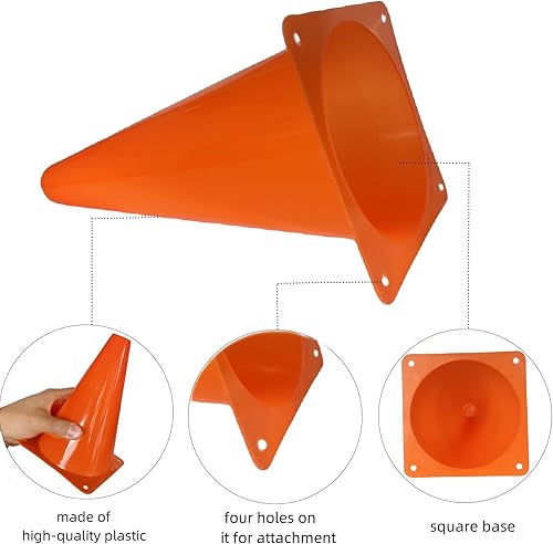Miniatura 2 de 12 conos de tráfico de plástico, mini conos deportivos para ejercicios de baloncesto y fútbol, juegos para interiores y exteriores, actividades y