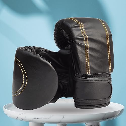 Miniatura 3 de Reheyre Guantes de boxeo para niños, guantes de lucha ajustables y transpirables para saco de boxeo, kickboxing, guantes de arena de poliuretano