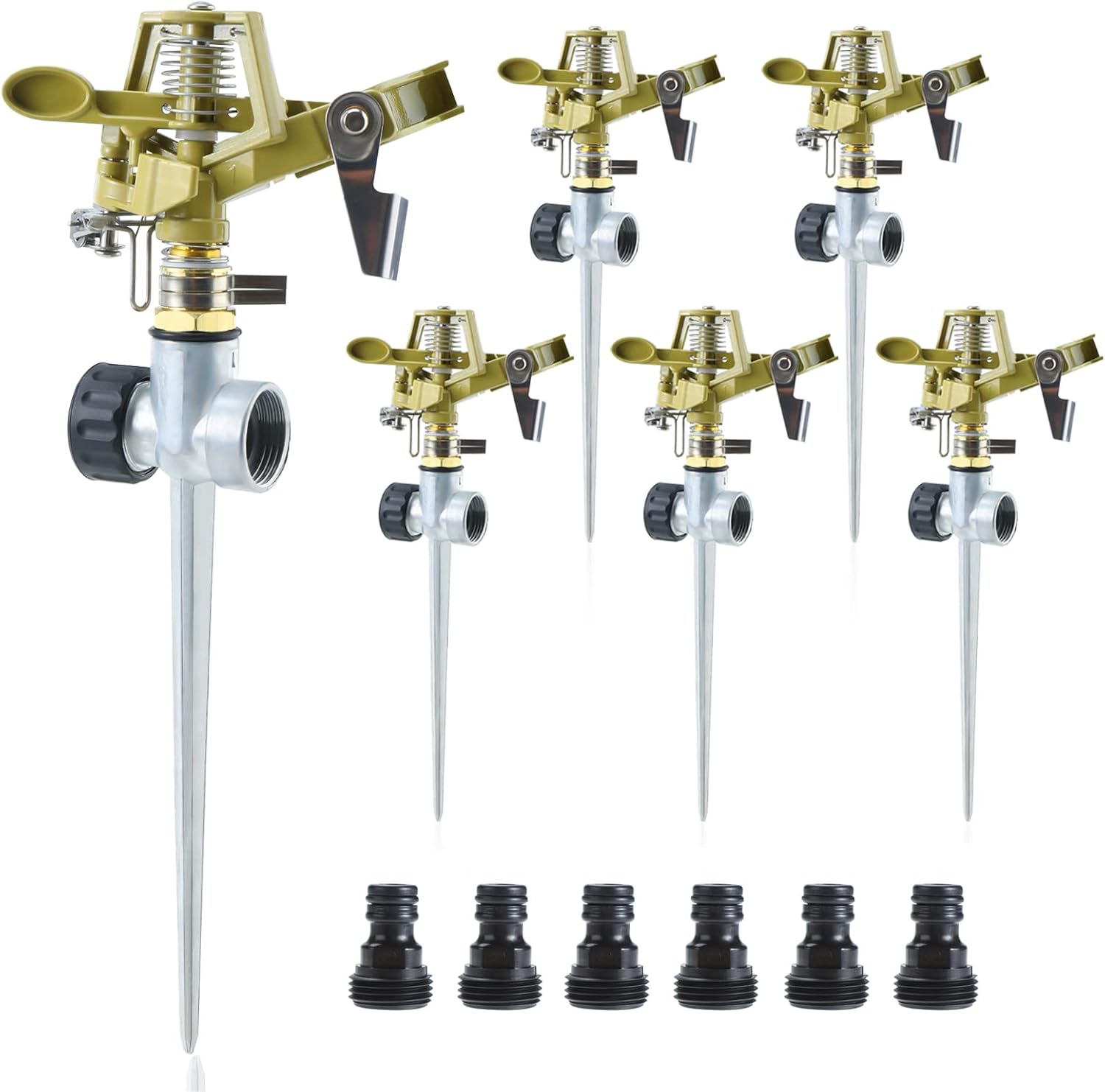 SanSanYa Pulsating Impact Sprinkler with Sprinkler Spike