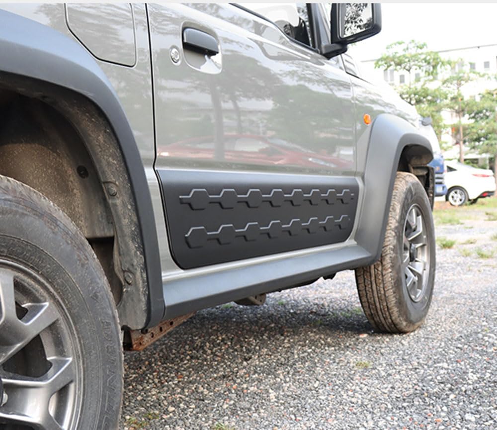 Toworldit 2pcs/Set ABS Resin Exterior Side Door Body Molding Anti-Scratch Guard Cover Trim Compatible with Suzuki Jimny JB64 JB74 2019-2024