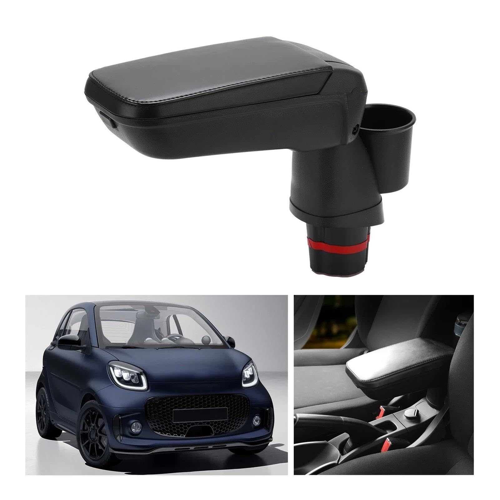 para Forfour 453 para Smart 15-19 Caja Apoyabrazos Central Coche
