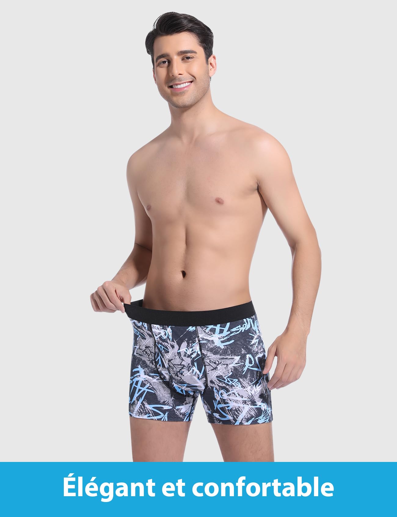 Carer Lot de 2 Boxers pour Hommes Incontinence Coton Réutilisables avec Coussin Absorbant Ergonomique de 100 ml pour Fuites Urinaires Légères Sous-vêtements Fonctionnels Taille 3XL