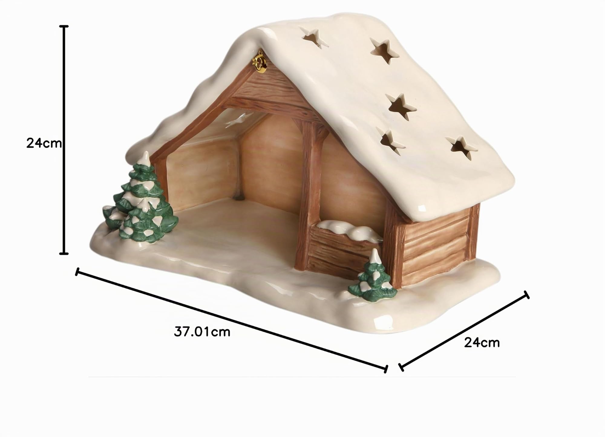 Goebel Weihnachtskrippe Krippenstall mit Schnee - Krippe