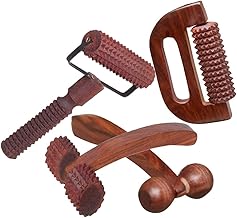 Anaya Handicrafts Wooden Massage Roller Set for Body Relaxation – Deep Tissue, Lymphatic Drainage & Cellulite Reduction Tools | Natural Wood Maderotherapy Kit for Back, Arms, Legs & Anti-Cellulite Massage