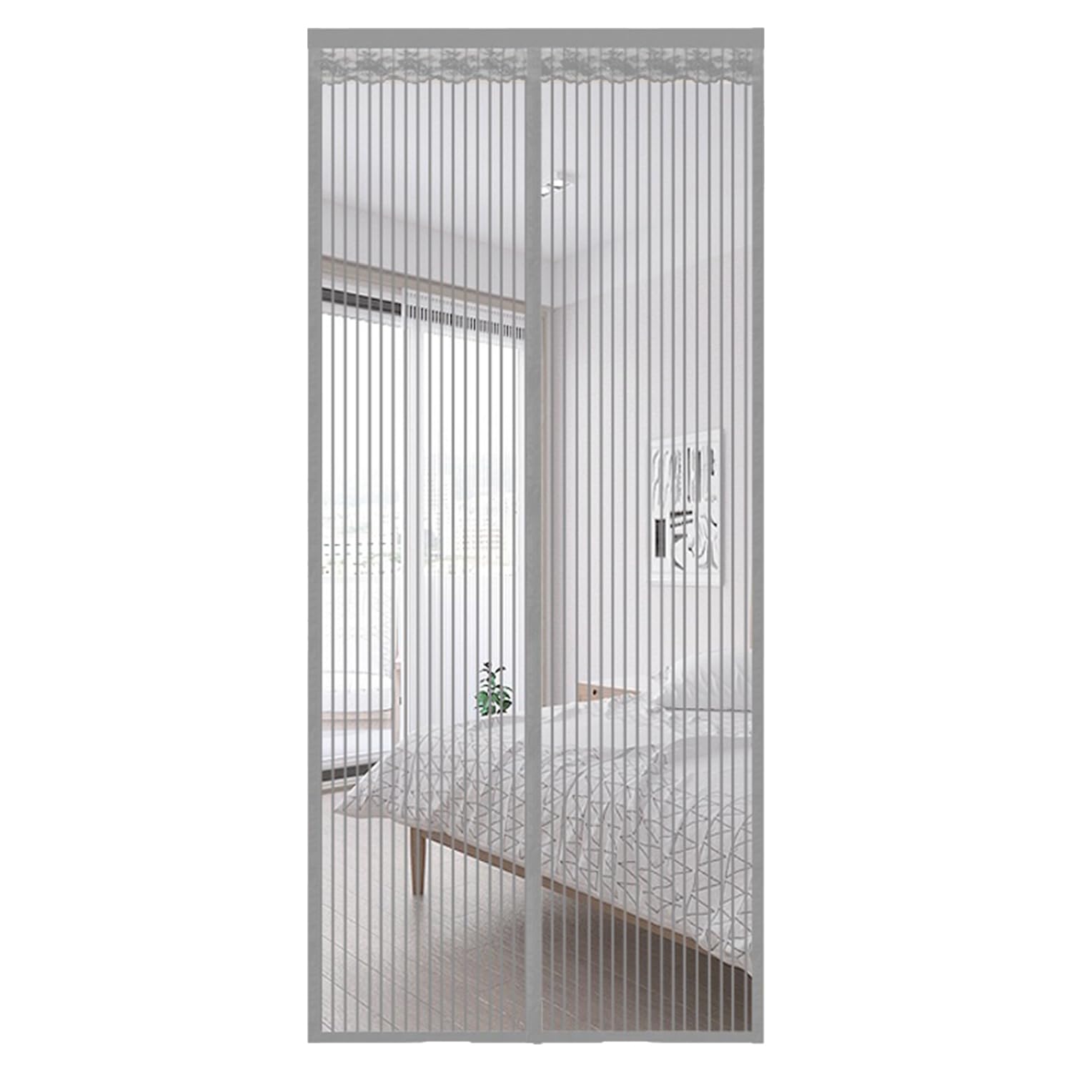 Kuber Industries Magnetic Mosquito Curtain | Insects Door-Balcony-Curtain | Mesh Magnetic Curtain for Window | Bugs-Mosquito-Insects Mesh Protector Net | JL220110GY | Gray (B0CV9FWTRN) Amazon Price History, Amazon Price Tracker