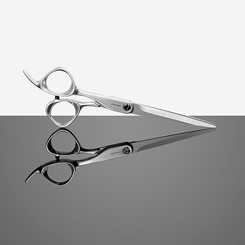 Miniatura 4 de Transform - Tijeras de corte de pelo extra suaves para cabello húmedo y seco, tijeras de acero japonés plateado pulido con hoja biselada