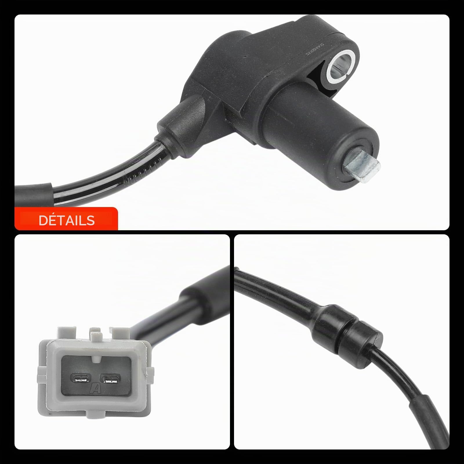 Frankberg Capteur ABS 2-Pôles Compatible avec Xsara Picasso N68 Xsara N1 Xsara Coupé N0 Xsara Break N2 Remplacer# 454578