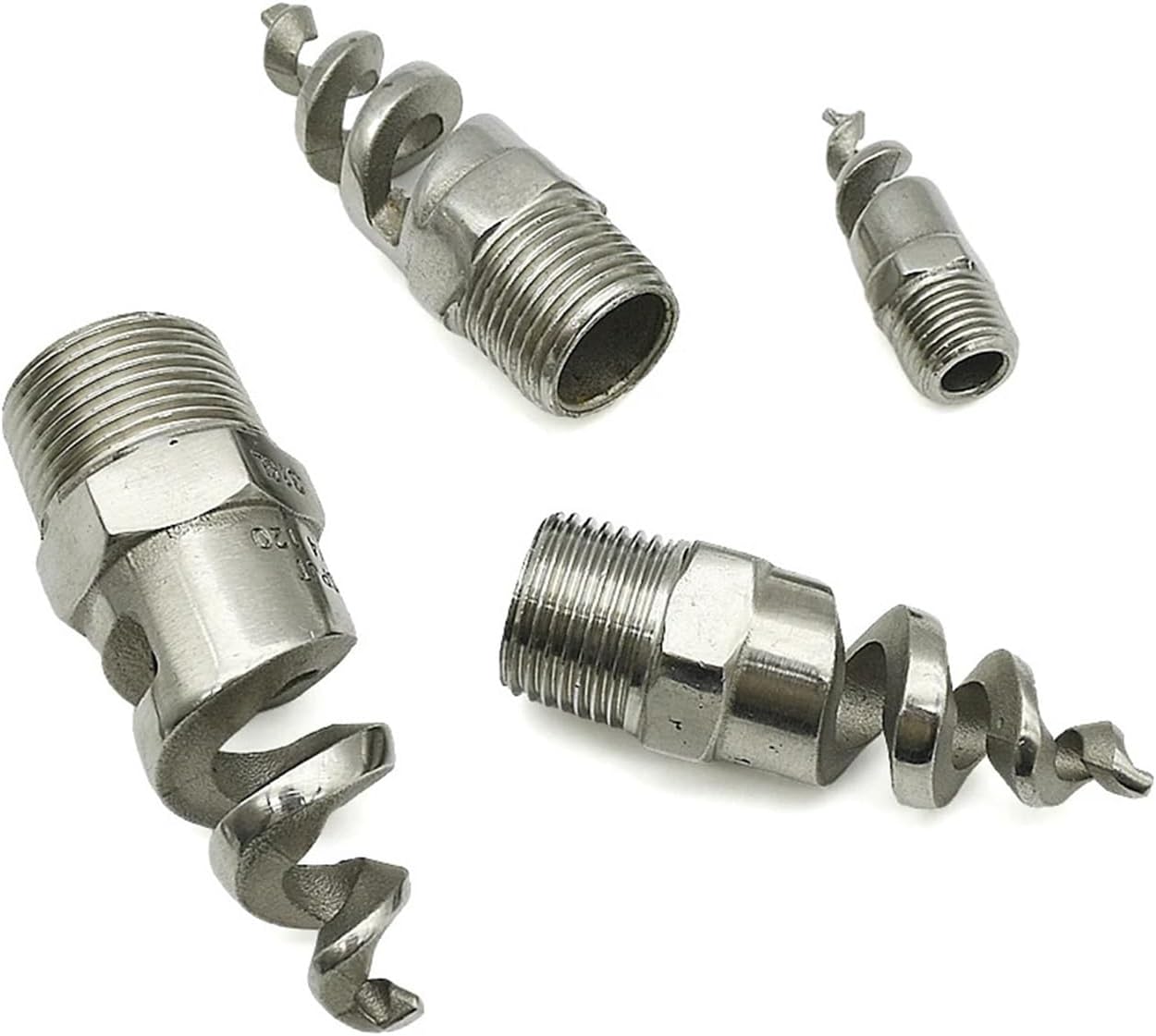 1pcs 1/4 "-2" BSP304/316L Stainless Steel Spiral Cone Atomizing Nozzle Spray Sprinkler Heads for Garden and Lawn Irrigation(Brown,SUS304)