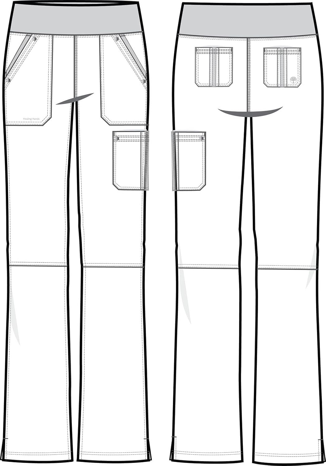 Healing Hands Women's Scrub Pant Tori Cargo Bottoms with 5 Pockets and 2-Way Stretch Fabric 9133 - Image 9