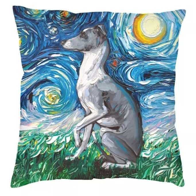 イタリアングレーハウンド クレヨン画 肖像画 犬 イタグレ 手描き インテリア イタリアングレーハウンド クレヨン画 肖像画 犬 イタグレ