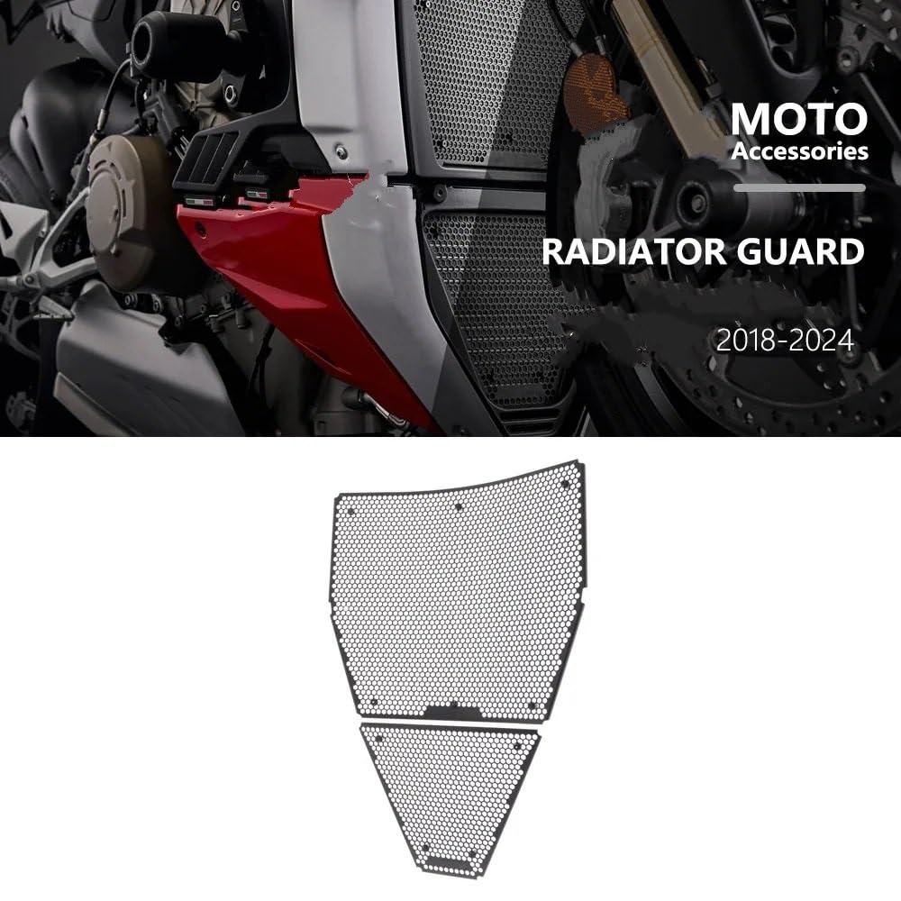 pokrywa chłodnicy motocyklowej Grzejnik motocyklowy aluminiowa osłona grilla obudowa ochronna Grill ochronny pasuje do Ducati Panigale V4 V4S V4R 2018-2024(EP-LOGO)