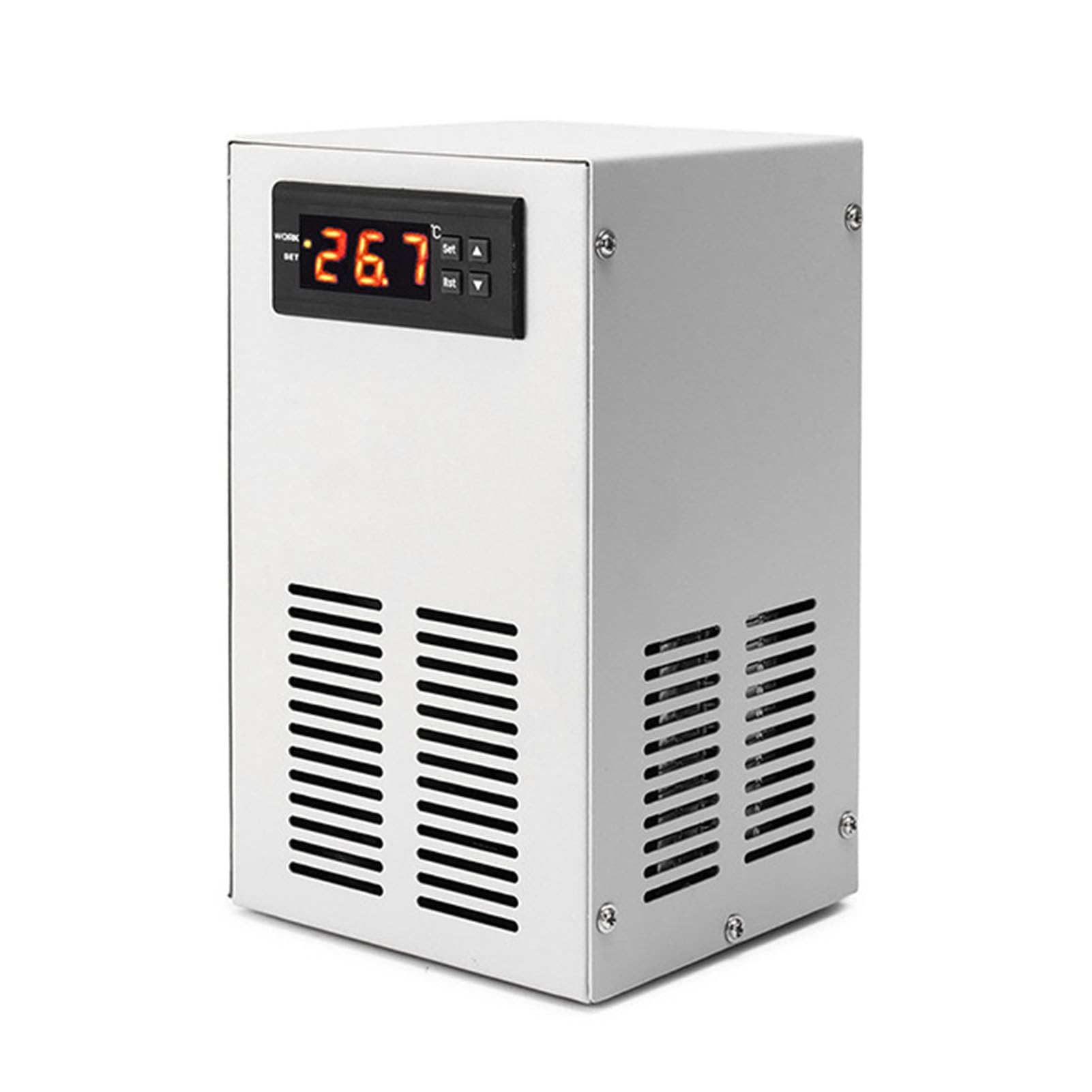 Enfriador de Acuario, Enfriador de Pecera con Termostato, de Refrigeración Ultrasilencioso de Ahorro de Energía de 70-72W para Tanques de Peces de 20L (Enchufe de la UE 220V)